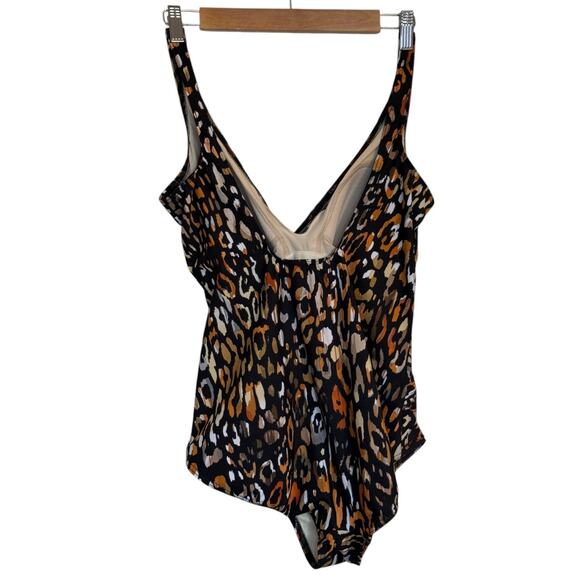 Miraclesuit Swimsuit 6 Women Brown One Piece Stretch Vacation Beach Summer Slims - Picture 4 of 6